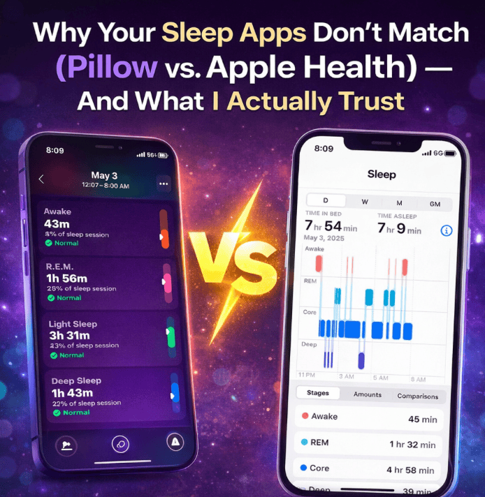 Why Your Sleep Apps Don’t Match (Pillow vs Apple Health) and What I Actually Trust